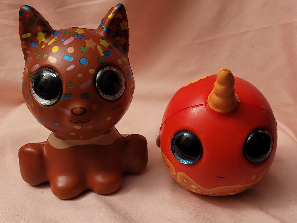 Grin Studios Squishee Foodie Friends Sweet Collection Brown Coco Cat Red Narwhal